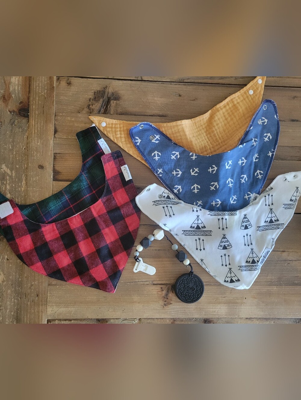 Kids Bandana Bib Set - Multi-Color Soft Cotton (4-Pack)